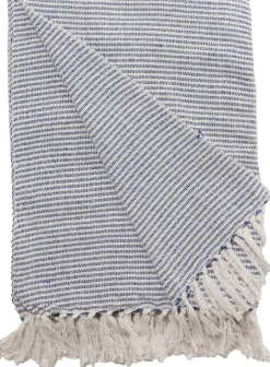 Clearance Plaid, Vævet-Royal Blå/Natur, 130x180 cm Plaider