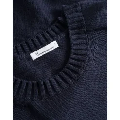 Plain knitted crew neck GOTS/Vegan-Knowledge Cotton Apparel Discount