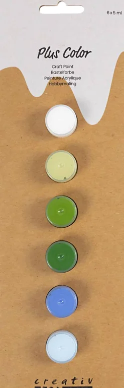 Børn Creativ Company Kreativitet>Plus Color Hobbymaling, blå/grøn harmoni, 6x5ml.