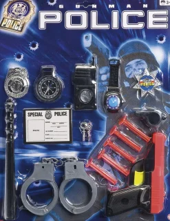 Outlet POLITI SÆT M 14 DELE BLIST Børn Rolleleg & Musik