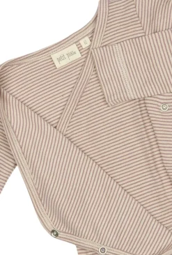 New PPDian Body L/S fold over stripe NB NOOS Børn Bodies