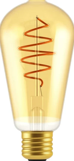 Best PÆRE-DEKO E27 ST64 SPIRAL EDISON DÆMP GULD Lampetilbehør