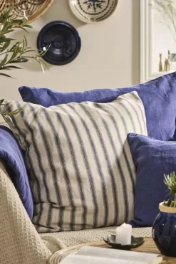 Pude natur m/grå striber-Ib Laursen Hot