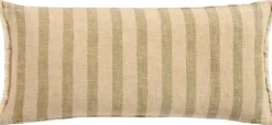Online Pude natur/støvgrønne striber Puder