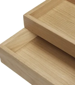 Rail Desk Organiser Natural set of 2-Hübsch Discount