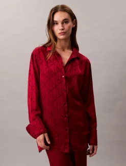 Dame Calvin Klein Nattøj>RELAXED AOP SHIRT
