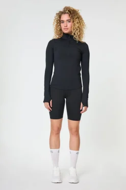 Dame Girlfriend Collective Trøjer & Sweatshirts|Sport>Reset Long Sleeve Mock Neck, Half Zip