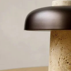 Audo Copenhagen Bordlamper>Reverse, Table Lamp, Travertine, Br