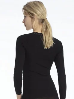 Dame Calida Uldundertøj>Richesse Lace Long-sleeve top