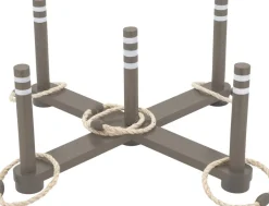 Discount Ringspil 62 x 62 x 25 cm Grå/Brun Gummitræ Børn Udendørs Leg