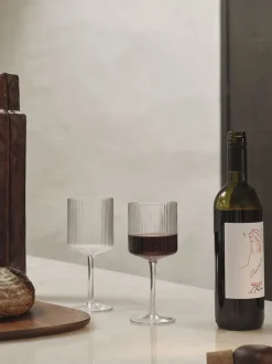 Ferm Living Glas>Ripple Red Wine Glasses - Set of 2