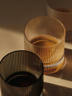 Ripple Tumbler Glasses - Set of 2 - Clear-Ferm Living Outlet