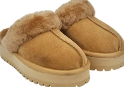 ROBSON - CALF SUEDE MULES WITH SHEARLING-Lovelies Outlet