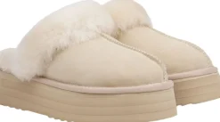 Dame Lovelies Hjemmesko>ROBSON - SILK COW SUEDE MULES WITH SHEARLING