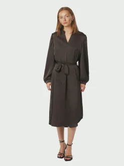 Rolana Heavy Sateen Dress-Neo Noir Clearance