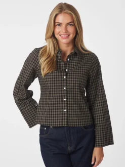 Rosa Mini Check Shirt-Neo Noir Clearance