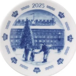 Royal Copenhagen Tallerkener>plakette 2025, Jul i København, 8,5 cm