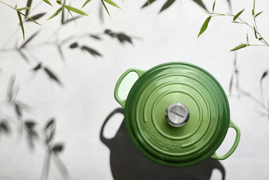 Le Creuset Gryder & Pander>Rund støbejernsgryde 4,2L Bamboo Green
