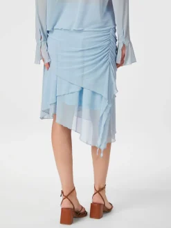 Dame Neo Noir Nederdele>Saffron Asymmetric Mesh Skirt