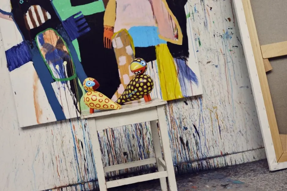 Kay Bojesen Figurer & Skulpturer>Sangfugl x Leif Sylvester 2025 H15. 5 cm blue eyes