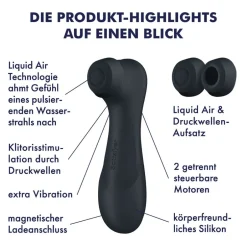 Pro 2 Generation 3 black lufttryksvibrator-Satisfyer Hot