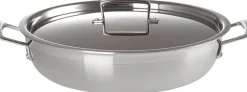 Sautergryde m/ låg 3-ply rustfrit stål-Le Creuset New