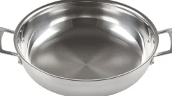 Sautergryde m/ låg 3-ply rustfrit stål-Le Creuset New