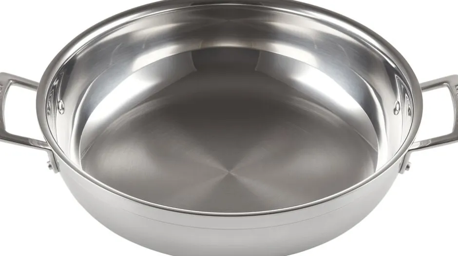 Sautergryde m/ låg 3-ply rustfrit stål-Le Creuset New