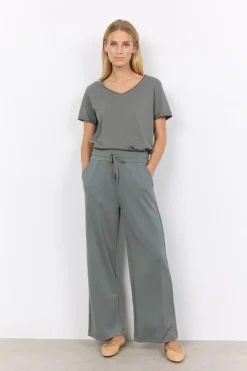 SC-BANU 33 Bukser Støvet Grøn-soyaconcept Clearance