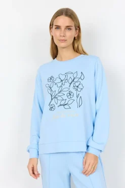 SC-BANU 287 Sweatshirt Lyseblå-soyaconcept Clearance