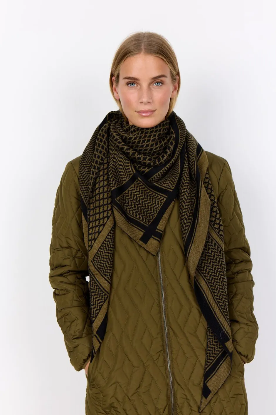 Best SC-BUKET 3 Tørklæde Oliven Dame Halstørklæder & Tørklæder