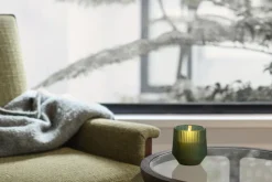 Scented wax glass candle, Serenity, Green, 8,5x9,5 cm *-Uyuni Outlet
