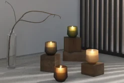 Scented wax glass candle, Serenity, Green, 8,5x9,5 cm *-Uyuni Outlet