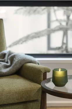 Scented wax glass candle, Serenity, Green, 8,5x9,5 cm *-Uyuni Outlet