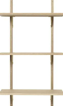 Sector Shelf T/N - Oak - Brass-Ferm Living Outlet