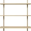 Sector Shelf T/W - Oak - Brass-Ferm Living