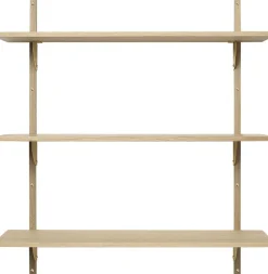 Sector Shelf T/W - Oak - Brass-Ferm Living