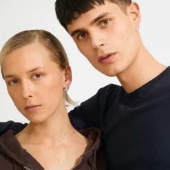 Dame Pilgrim Fest>SENSE hoop øreringe, 2-i-ét sæt, sølvbelagt