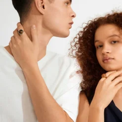 Discount SENSE ring sølvbelagt/agat Dame Fest