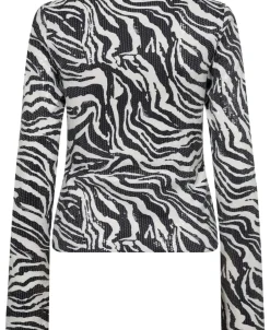 Dame ROTATE Birger Christensen T-Shirts & Toppe>SEQUINS V-NECK TOP