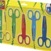 Børn SES Creative Kreativitet>- Børnesakse 5 stk Zigzag