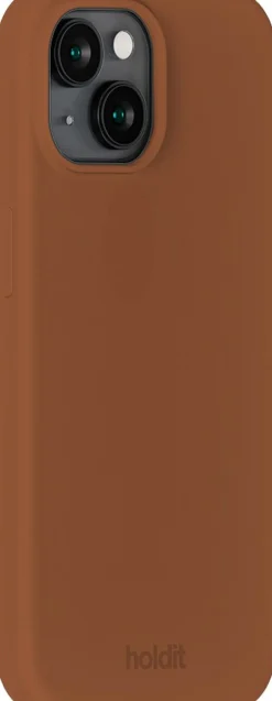 Sale Silicone Case iPhone 15 Almond Brown Dame Tech Covers