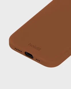 Sale Silicone Case iPhone 15 Almond Brown Dame Tech Covers