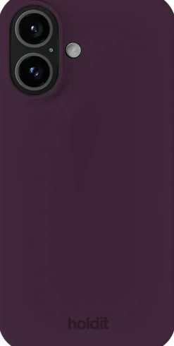 Silicone Case iPhone 16 Deep Plum-HoldIt Best