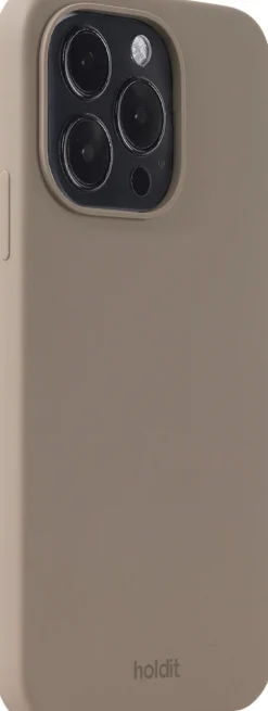 Silicone Case iPhone 15 Pro Mocha Brown-HoldIt Online
