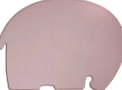 Børn Sebra Børneservice>Silikone dækkeserviet, elefanten Fanto, blossom pink