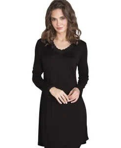 Best Silk Jersey - Nightgown, Long sleeve Dame Nattøj