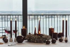 Clearance Sille lak krone 2 stk sæt Elektriske Julelys