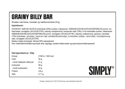 Simply® GRAINY BILLY chokoladebar (40g)-Simply Chocolate Best