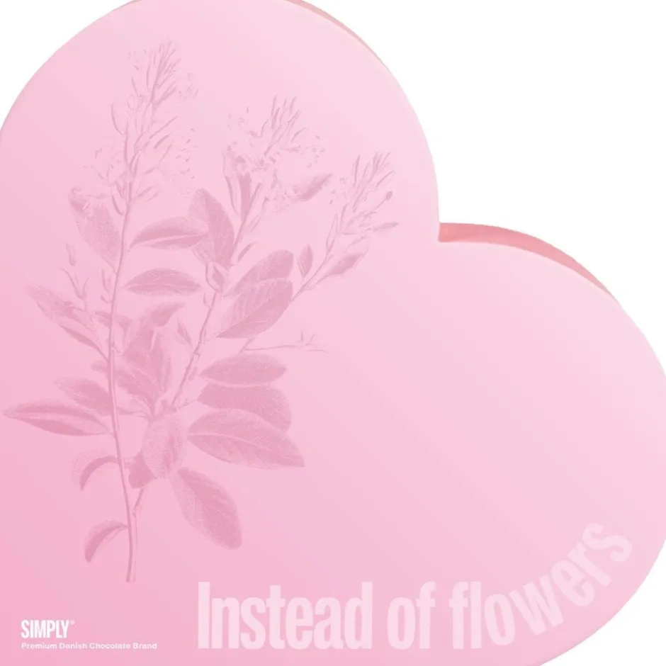 Simply Chocolate Søde Sager|Chokoladekurve>Simply® INSTEAD OF FLOWERS chokoladeæske (400g)